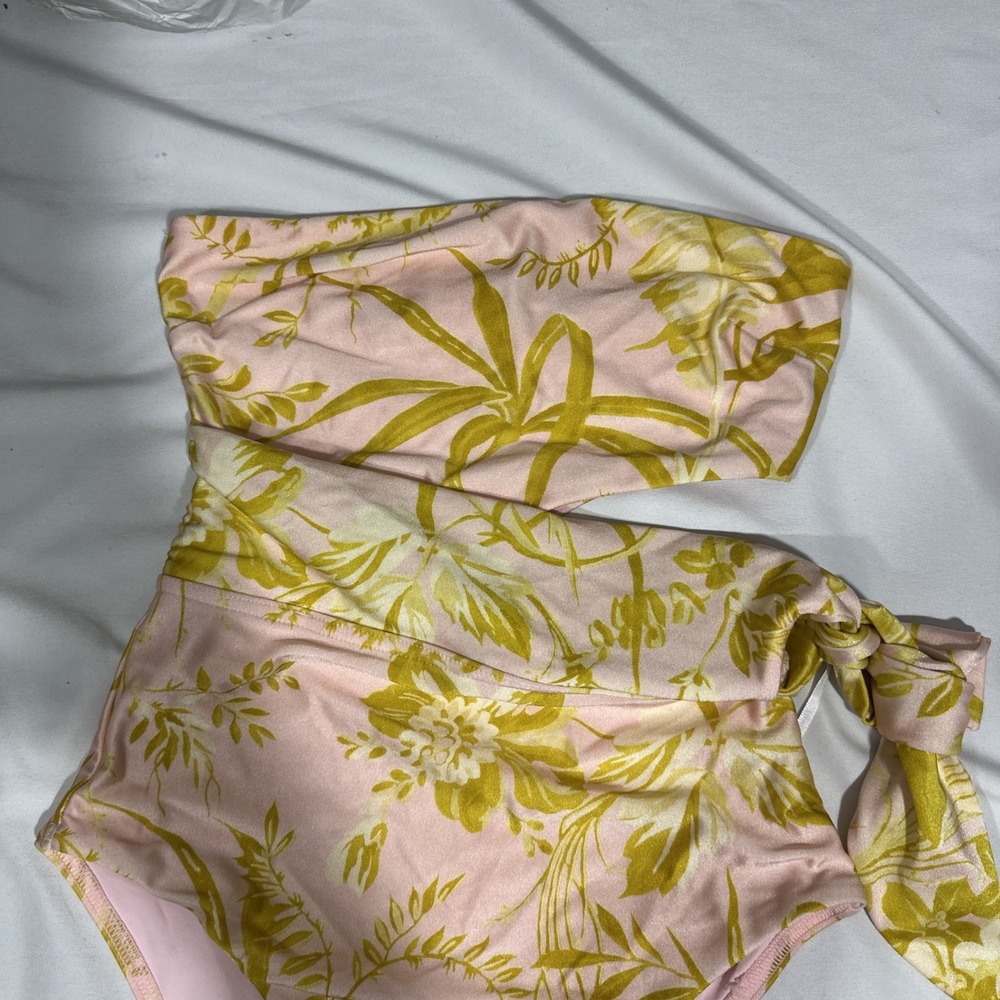NWT ZIMMERMANN [ 2-4 US ] Golden Floral Print Scarf Tie One-Piece Swimsuit U1934 - Picture 6 of 12